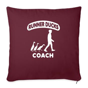 Canard courant Canard indien Canard de canard - Housse de coussin décorative 45 x 45 cm - bordeaux - Devant