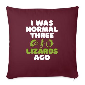 Lizard Lover Lizard Gift Lizard Propriétaire - Housse de coussin décorative 45 x 45 cm - bordeaux - Devant