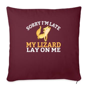 Lizard Lover Lizard Gift Lizard Propriétaire - Housse de coussin décorative 45 x 45 cm - bordeaux - Devant