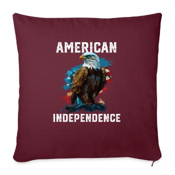 American Independence American Bald Eagle 4th of - Sofakissenbezug 45 x 45 cm - Burgunderrot - Vorne