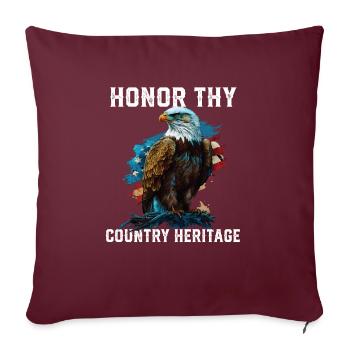 Honor Thy Country Heritage American Bald Eagle - Sofakissenbezug 45 x 45 cm - Burgunderrot - Vorne