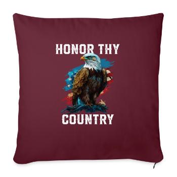 Honor Thy Country American Bald Eagle America USA - Sofakissenbezug 45 x 45 cm - Burgunderrot - Vorne