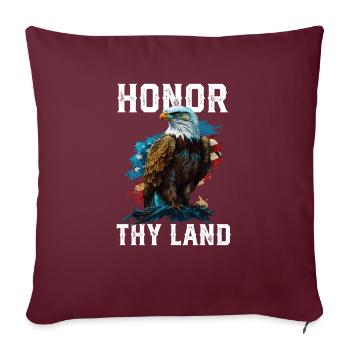 Honor Thy Land American Bald Eagle America USA - Sofakissenbezug 45 x 45 cm - Burgunderrot - Vorne