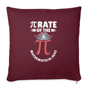 Pi-Tag Pirat Mathematiker Pi-Symbol Zahl - Sofakissenbezug 45 x 45 cm - Burgunderrot - Vorne