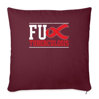 Tuberkulose-Krieger Tuberkulose-Bewusstsein - Sofakissenbezug 45 x 45 cm - Burgunderrot - Vorne