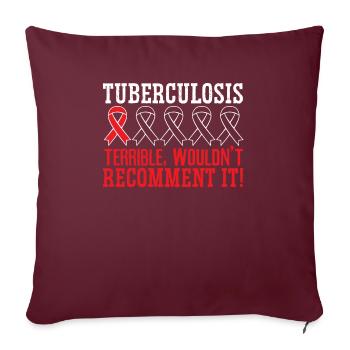 Tuberkulose-Krieger Tuberkulose-Bewusstsein - Sofakissenbezug 45 x 45 cm - Burgunderrot - Vorne