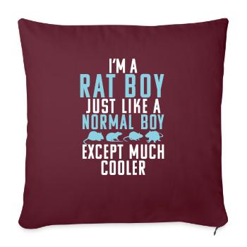 Rat Owner Gift Rats Lover - Sofa pillowcase 17,3'' x 17,3'' (45 x 45 cm) - burgundy - Front