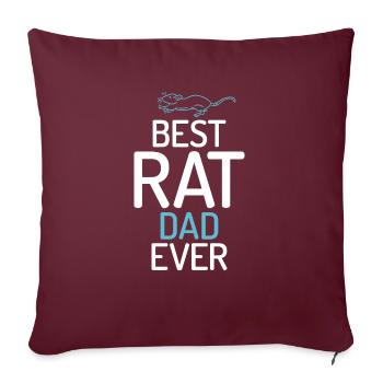 Rat Propriétaire Cadeau Rats Lover - Housse de coussin décorative 45 x 45 cm - bordeaux - Devant