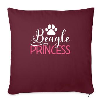 Beagle Cadeau Beagle Propriétaire - Housse de coussin décorative 45 x 45 cm - bordeaux - Devant