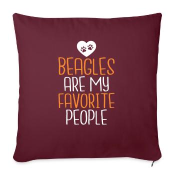 Beagle Geschenk Beagle Besitzer - Sofakissenbezug 45 x 45 cm - Burgunderrot - Vorne