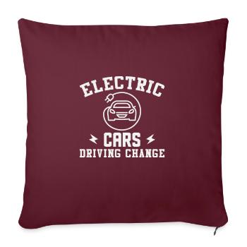 Elektrofahrzeug Elektroautos Als Motor Des Wandels - Sofakissenbezug 45 x 45 cm - Burgunderrot - Vorne