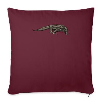 Dragon de Komodo I Motif de dragon de Komodo pour reptiles - Housse de coussin décorative 45 x 45 cm - bordeaux - Devant