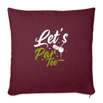 Let's Par Tee Golf Golfing - Sofakissenbezug 45 x 45 cm - Burgunderrot - Vorne