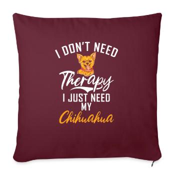 Chihuahua Cadeaux Chihuahua Propriétaire - Housse de coussin décorative 45 x 45 cm - bordeaux - Devant