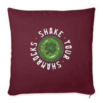 Drôle de Saint Patrick irlandais Shake Your - Housse de coussin décorative 45 x 45 cm - bordeaux - Devant