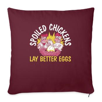 Éleveur de poulet Chuchoteur de poulet Animal de ferme - Housse de coussin décorative 45 x 45 cm - bordeaux - Devant