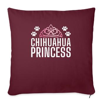Chihuahua Cadeaux Chihuahua Propriétaire - Housse de coussin décorative 45 x 45 cm - bordeaux - Devant