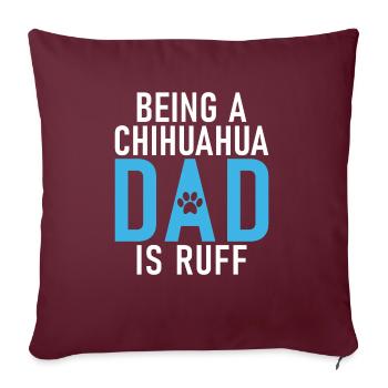 Chihuahua Cadeaux Chihuahua Propriétaire - Housse de coussin décorative 45 x 45 cm - bordeaux - Devant