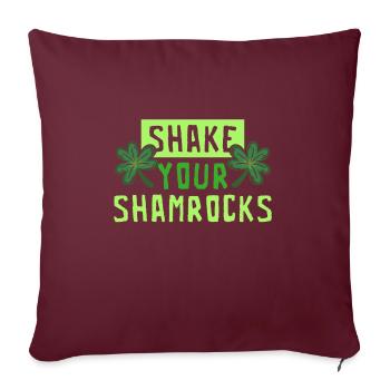 Drôle de Saint Patrick irlandais Shake Your - Housse de coussin décorative 45 x 45 cm - bordeaux - Devant