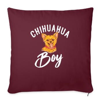 Chihuahua Cadeaux Chihuahua Propriétaire - Housse de coussin décorative 45 x 45 cm - bordeaux - Devant