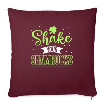 Drôle de Saint Patrick irlandais Shake Your - Housse de coussin décorative 45 x 45 cm - bordeaux - Devant
