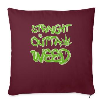 MARIHUANA SMOKE 420 CANNABIS WEED HANF DESIGN - Sofakissenbezug 45 x 45 cm - Burgunderrot - Vorne