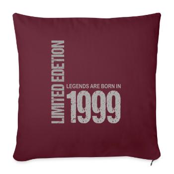 24. Geburtstag Damen Herren 24 Jahre 1999 Lustig - Sofakissenbezug 45 x 45 cm - Burgunderrot - Vorne