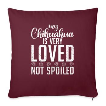 Chihuahua Cadeaux Chihuahua Propriétaire - Housse de coussin décorative 45 x 45 cm - bordeaux - Devant