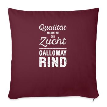 Galloway Rind I Schottland Rinderzucht für - Sofakissenbezug 45 x 45 cm - Burgunderrot - Vorne