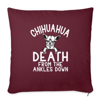 Chihuahua Cadeaux Chihuahua Propriétaire - Housse de coussin décorative 45 x 45 cm - bordeaux - Devant
