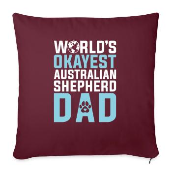 Australian Shepherd Gifts - Sofa pillowcase 17,3'' x 17,3'' (45 x 45 cm) - burgundy - Front