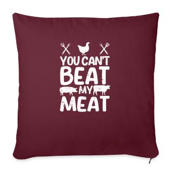 Tu ne peux pas battre ma chair drôle - Housse de coussin décorative 45 x 45 cm - bordeaux - Devant