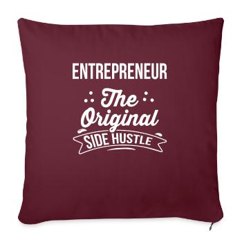 Entrepreneurs Entreprise Entrepreneuriat - Housse de coussin décorative 45 x 45 cm - bordeaux - Devant