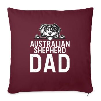 Australian Shepherd Gifts - Sofa pillowcase 17,3'' x 17,3'' (45 x 45 cm) - burgundy - Front