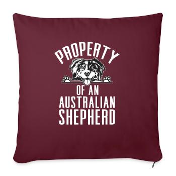 Australian Shepherd Gifts - Sofa pillowcase 17,3'' x 17,3'' (45 x 45 cm) - burgundy - Front