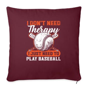 Amateur de baseball Joueur de baseball Entraîneur de baseball - Housse de coussin décorative 45 x 45 cm - bordeaux - Devant