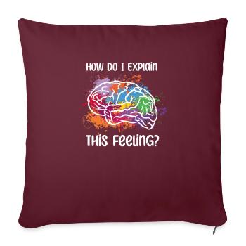 Psychologie Psychologue Psychiatrie Humour - Housse de coussin décorative 45 x 45 cm - bordeaux - Devant