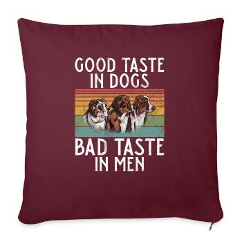 Australian Shepherd Gifts - Sofa pillowcase 17,3'' x 17,3'' (45 x 45 cm) - burgundy - Front