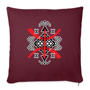 AMAZIGH sYMBOLE BERBERE Z IMAZIGHEN BIJOU KABYL - Housse de coussin décorative 45 x 45 cm - bordeaux - Devant