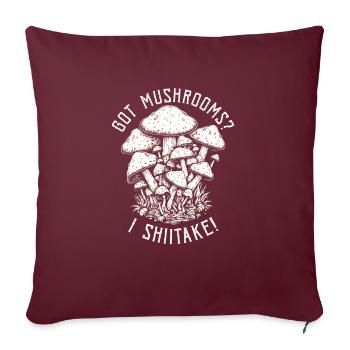 Shiitake Pilz Wald Pilz Shiitake Moral Vegan Umami - Sofakissenbezug 45 x 45 cm - Burgunderrot - Vorne