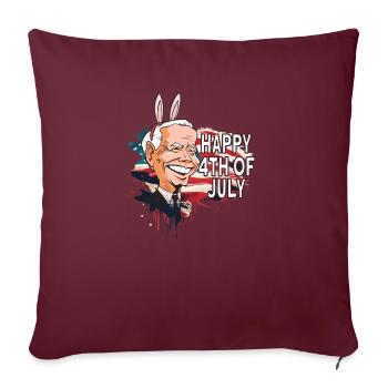 Usa-flagge American Power Happy 4th Of Juillet - Housse de coussin décorative 45 x 45 cm - bordeaux - Devant