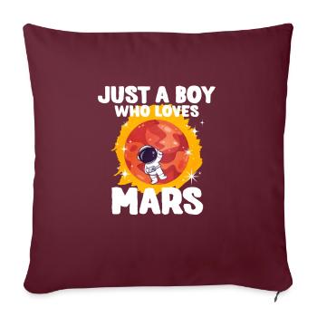 Cadeau de planète Mars - Housse de coussin décorative 45 x 45 cm - bordeaux - Devant