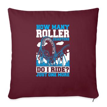 Combien de montagnes russes dois-je monter au parc à thème Vaca - Housse de coussin décorative 45 x 45 cm - bordeaux - Devant
