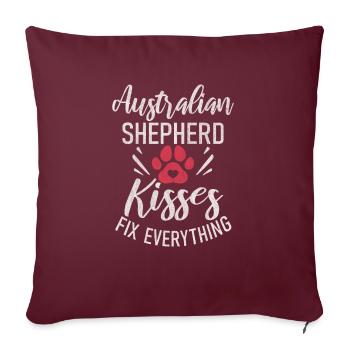 Australian Shepherd Gifts - Sofa pillowcase 17,3'' x 17,3'' (45 x 45 cm) - burgundy - Front