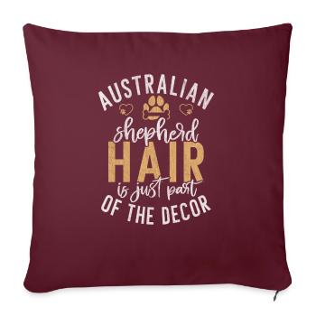 Cadeaux de berger australien - Housse de coussin décorative 45 x 45 cm - bordeaux - Devant