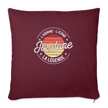 Jordane L'Homme L'Icône La Légende - Housse de coussin décorative 45 x 45 cm - bordeaux - Devant