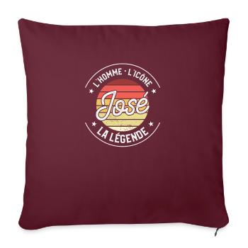 José L'Homme L'Icône La Légende - Housse de coussin décorative 45 x 45 cm - bordeaux - Devant