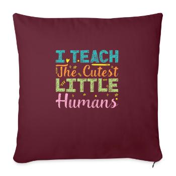 Enseignante éducatrice en éducation de la petite enfance - Housse de coussin décorative 45 x 45 cm - bordeaux - Devant