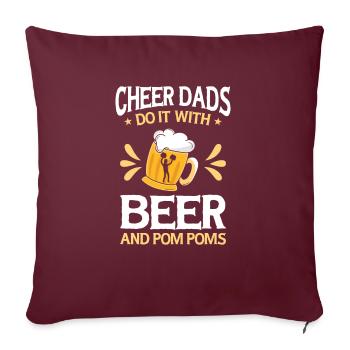 Cheerleader Stolzes Cheer Dad Cheerleading - Sofakissenbezug 45 x 45 cm - Burgunderrot - Vorne