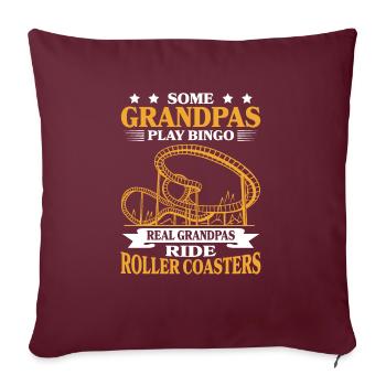 Grandfather Theme Park Amusement Park Grandpa Roll - Sofakissenbezug 45 x 45 cm - Burgunderrot - Vorne
